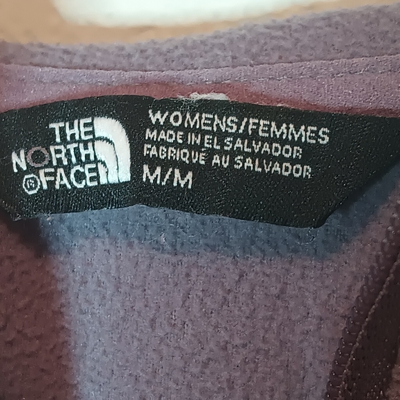 The North Face Women's Lavender/Grey Fleece Zip Hoodie SZ Med - Picture 6 of 6